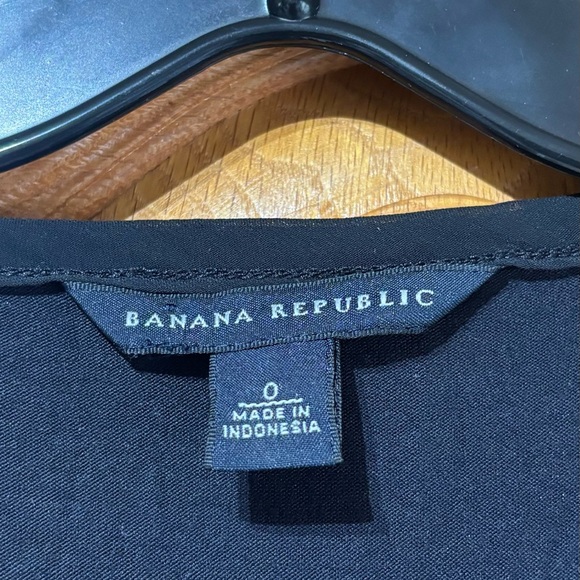 Banana Republic Rayon Wool Tweed Black Tank Dress 0 - Picture 4 of 9